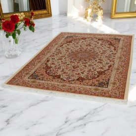   Tapis en soie Helya cream 80x120 Tapis en viscose de soie d'Iran