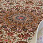 Tapis en soie Helya cream 80x120 Tapis en viscose de soie d'Iran