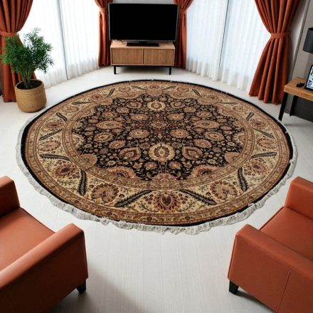 Tapis rond Ispahan 310x313 tapis persan fait main pour le salon