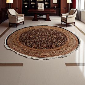   Tapis rond Ispahan 310x313 tapis persan fait main pour le salon