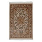Tapis en soie Negin cream 100x150 Tapis en viscose de soie de haute qualité provenant d'Iran