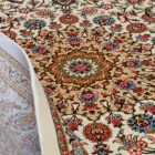 Tapis en soie Negin cream 100x150 Tapis en viscose de soie de haute qualité provenant d'Iran