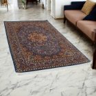 Tapis en soie Mojan bleu clair 150x225 Tapis persan en viscose de soie