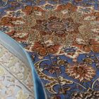 Tapis en soie Mojan bleu clair 150x225 Tapis persan en viscose de soie