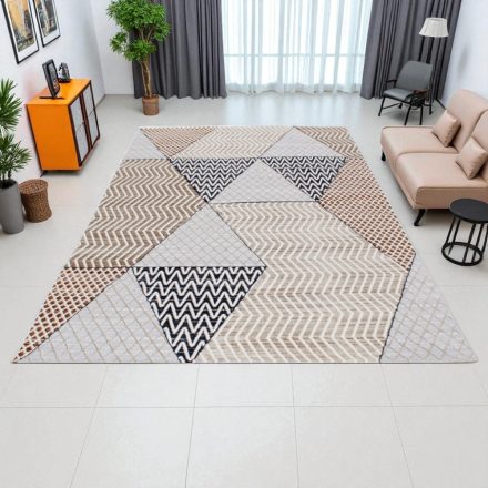 Tapis moderne beige brun bleu 200x300 Tapis salon