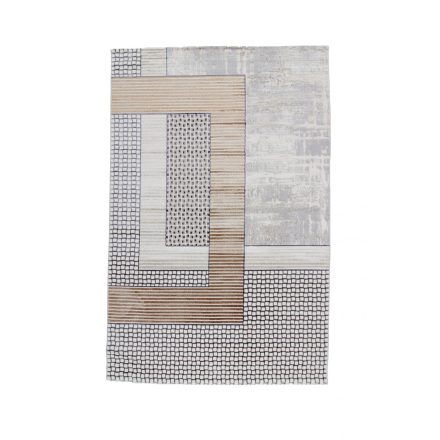 Tapis moderne beige brun bleu 140v200 Tapis salon