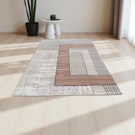   Tapis moderne beige brun bleu DIANA 80x150 Tapis salon, tapis chambre