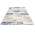 Tapis moderne gris bleu brun SAMI 140x200 Tapis salon, tapis chambre