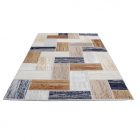 Tapis moderne gris bleu brun SAMI 140x200 Tapis salon, tapis chambre