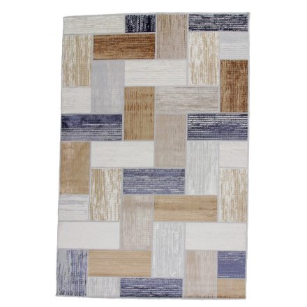 Tapis moderne gris bleu brun 140v200 Tapis salon