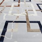 Tapis moderne gris brun bleu AMIR 140v200 Tapis salon, tapis chambre