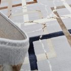 Tapis moderne gris brun bleu AMIR 140v200 Tapis salon, tapis chambre