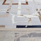 Tapis moderne gris brun bleu AMIR 140v200 Tapis salon, tapis chambre