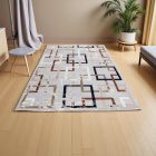 Tapis moderne gris brun bleu AMIR 80x150 Tapis salon, tapis chambre