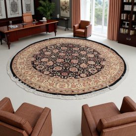 Tapis rond Ispahan 243x245 tapis persan fait main