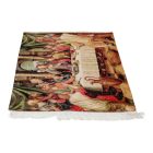 Tapis en soie La Cène 80x120 Tapis en viscose de soie d'Iran