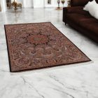 Tapis en soie Paniz marron 150x225 Tapis en viscose de soie d'Iran