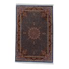 Tapis en soie Aysan bleu foncé 150x225 Tapis persan en viscose de soie
