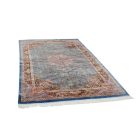 Tapis en soie Aysan bleu foncé 150x225 Tapis persan en viscose de soie