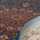 Tapis en soie Aysan bleu foncé 150x225 Tapis persan en viscose de soie