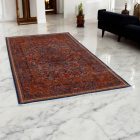 Tapis en soie Golara bleu foncé 150x225 Tapis en viscose de soie de haute qualité provenant d'Iran