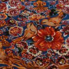 Tapis en soie Golara bleu foncé 150x225 Tapis en viscose de soie de haute qualité provenant d'Iran