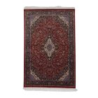 Tapis en soie Sialk rouge brique 100x150 Tapis persan en viscose de soie