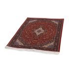 Tapis en soie Sialk rouge brique 100x150 Tapis persan en viscose de soie