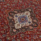 Tapis en soie Sialk rouge brique 100x150 Tapis persan en viscose de soie