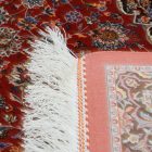 Tapis en soie Sialk rouge brique 100x150 Tapis persan en viscose de soie