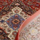 Tapis en soie Sialk rouge brique 100x150 Tapis persan en viscose de soie