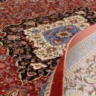 Tapis en soie Sialk rouge brique 180x270 Tapis en viscose de soie d'Iran
