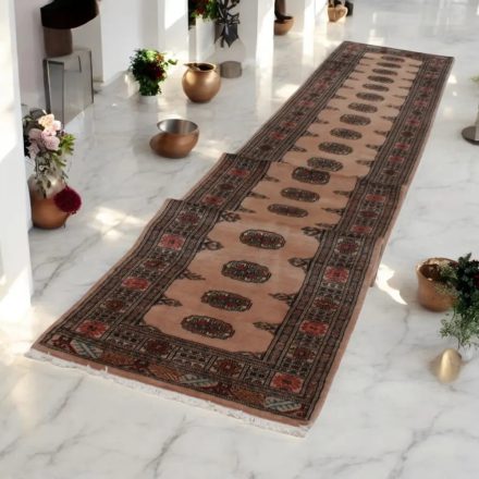 Tapis chemin beige Boukhara 78x578 tapis pakistanais fait main