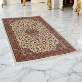   Tapis en soie Reihan cream 120x180 Tapis en viscose de soie d'Iran