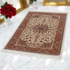 Tapis en soie Reihan cream 80x120 Tapis persan en viscose de soie