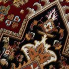 Tapis persan Heriz bordeaux 150x225 tapis acrylique de qualité supérieure