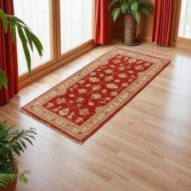 Ziegler tapis laine beige-bordeaux 145x73 tapis fait main