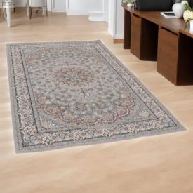 Tapis acrylique à motif Tabriz - gris 150x225