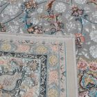 Tapis persan Tabriz gris 150x225 tapis acrylique de qualité supérieure