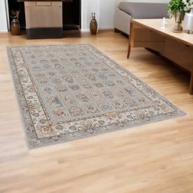 Tapis acrylique à motif Bakhtiari - gris 150x225