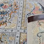 Tapis persan Bakhtiari gris 150x225 tapis acrylique premium d'Iran