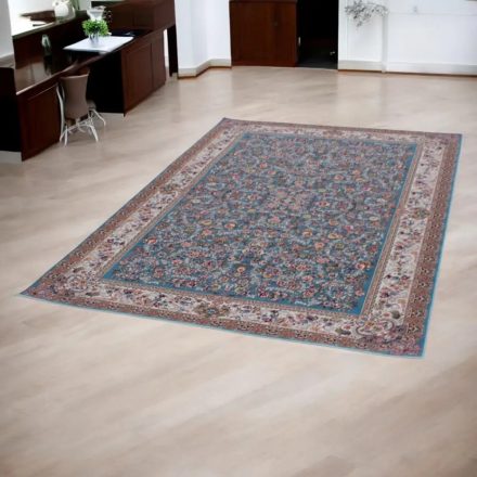 Tapis persan Kerman bleu 150x225 tapis de luxe en acrylique