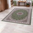 Tapis persan Isfahan vert 150x225 tapis acrylique de qualité supérieure