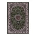 Tapis persan Isfahan vert 150x225 tapis acrylique de qualité supérieure
