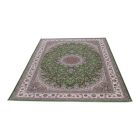 Tapis persan Isfahan vert 150x225 tapis acrylique de qualité supérieure