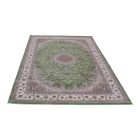 Tapis persan Isfahan vert 150x225 tapis acrylique de qualité supérieure