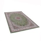 Tapis persan Isfahan vert 150x225 tapis acrylique de qualité supérieure