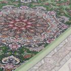 Tapis persan Isfahan vert 150x225 tapis acrylique de qualité supérieure