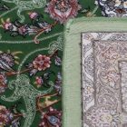 Tapis persan Isfahan vert 150x225 tapis acrylique de qualité supérieure