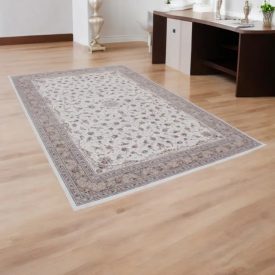   Tapis persan Isfahan beige 150x225 tapis acrylique de luxe pour le salon